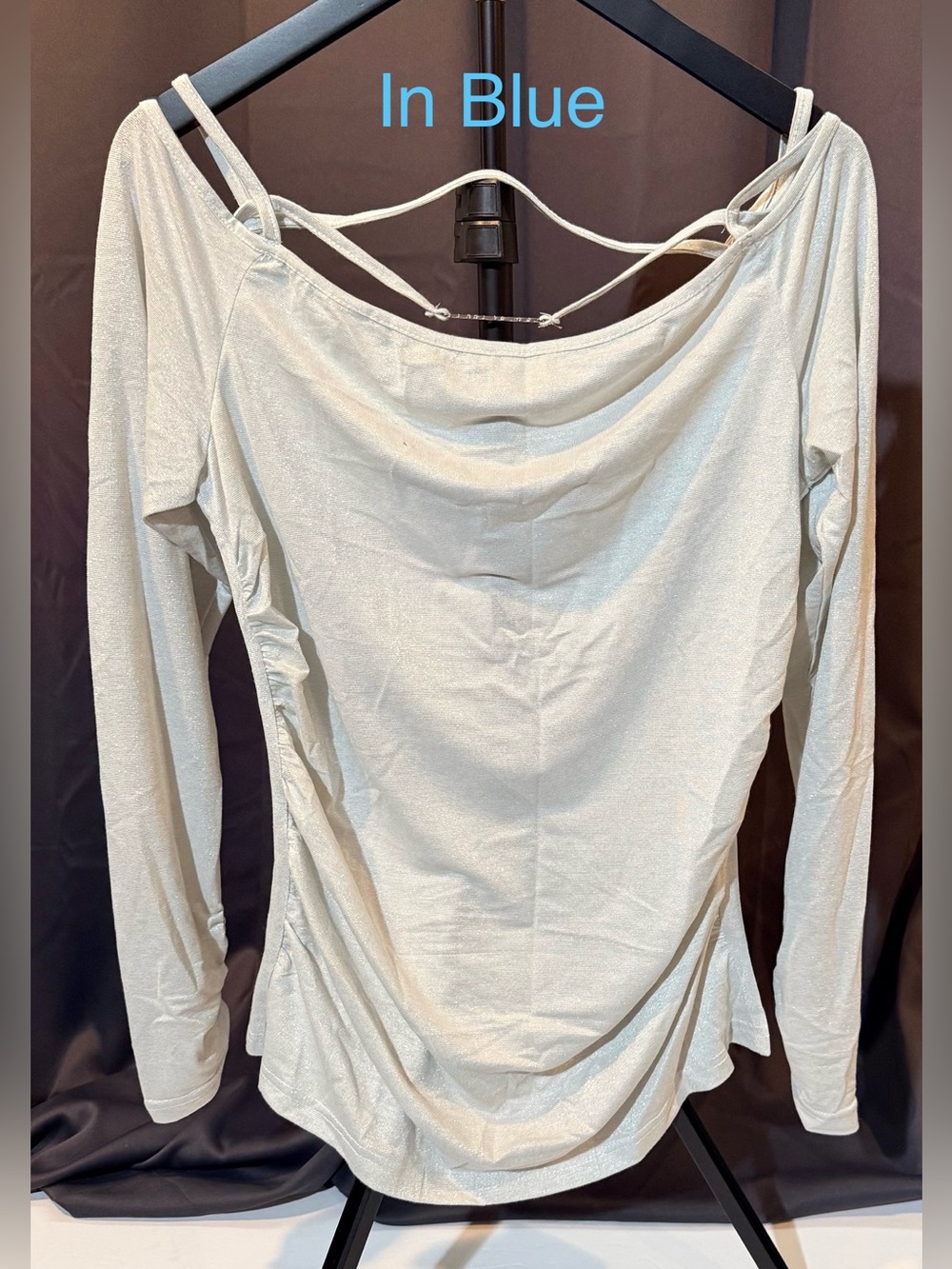 Women’s off the shoulder top blue BNWT